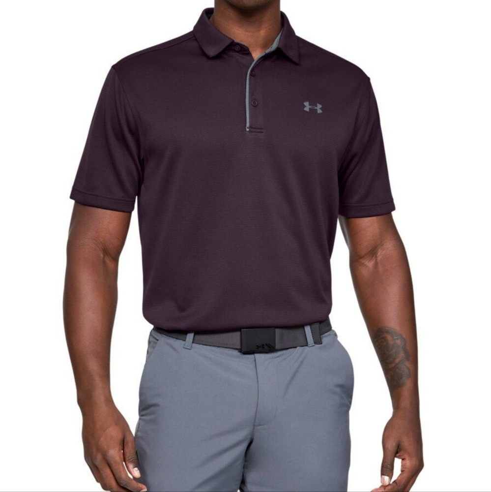 Under Armour Men's Dark Purple Active Polo Shirt XL